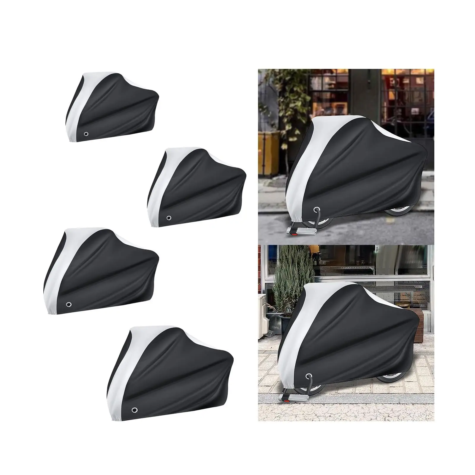 Bike Cover Tear Resistant Portable Protective with Lock Hole Bicycle Cover for