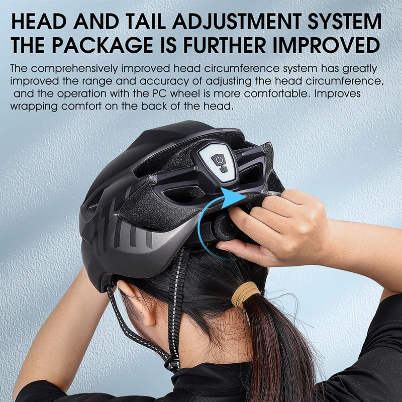 WEST BIKING Ultralight Bike Helmet With Taillight Goggle Men Women Integrated Cycling Safety Hat MTB Road Bike Motorcycle Helmet