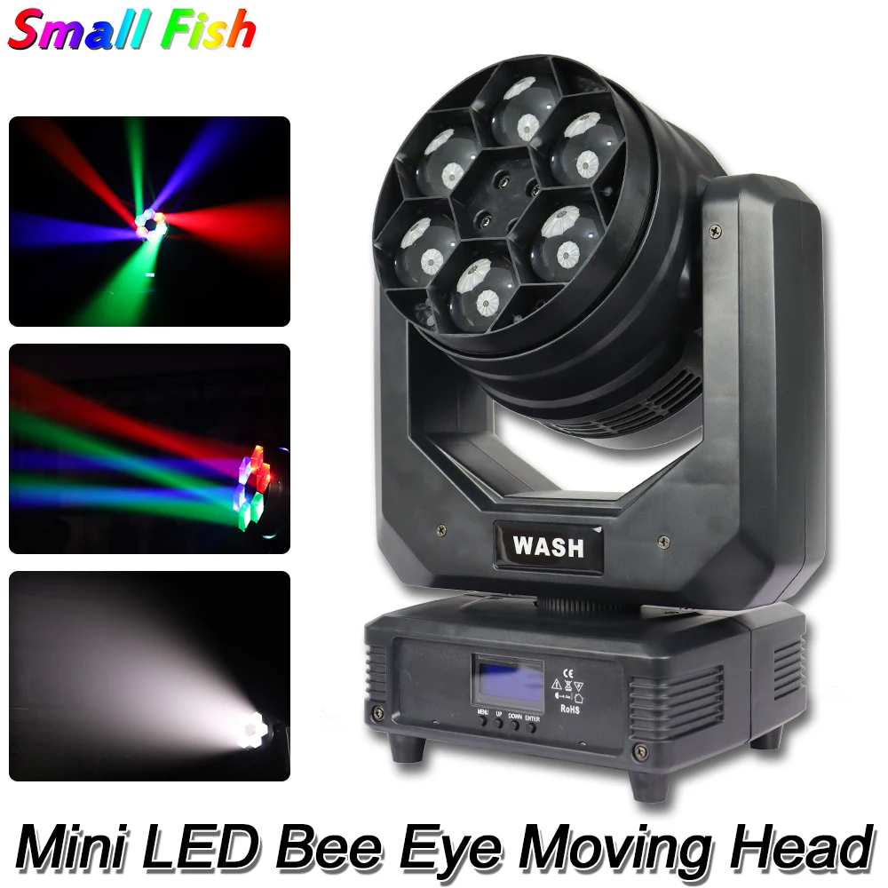 

Mini LED Bee Eye Moving Head LED Beam 6X40W RGBW DJ DMX512 Stage Light DMX512 For Patry DJ Lights Disco Lights Concert Spotlight