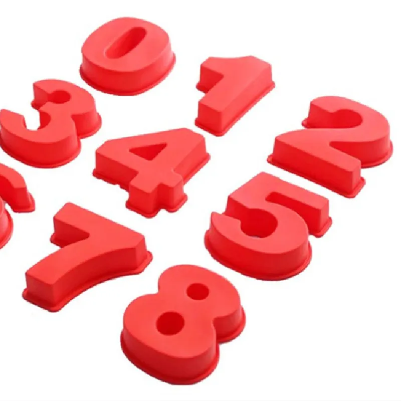 0-9 Number Digital Cake Mold Cake Numbers Shape Decoration Tool for Wedding Birthday Anniversary
