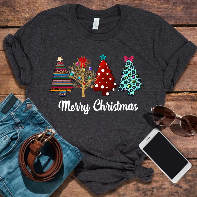 

Christmas Shirt Christmas Tree Tshirt Faith Women Clothing Christian Christmas Tee Family Matching Christmas Tops