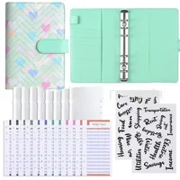 A6 PU Leather Binder 6-ring Notebook, Stylish Design, Personal Notebook Binder Cover, Can Be Used For Cash Budget Storag 4