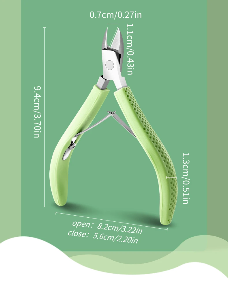 New Nail Cuticle Scissors Manicure Remover Dead Skin Nippers Stainless Steel Cuticle Cutters Fingernail Clipper Silicone Handle