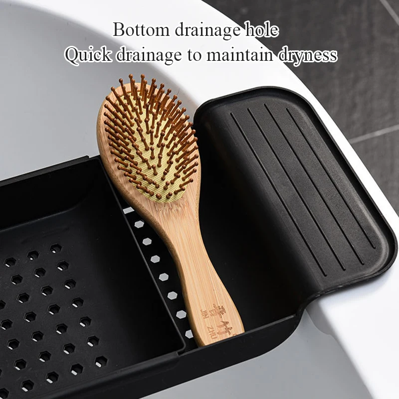 Bathroom bathtub storage rack tray Bathroom soaking storage board Multifunctional rack Mobile phone tablet anti slip bracket