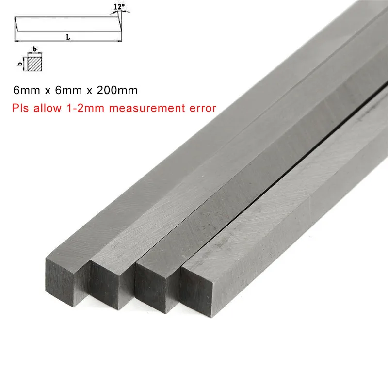 4 개/대 선반 공구 스퀘어 밀링 조각 선반 HSS 공구 비트 6mm x 6mm x 200mm
