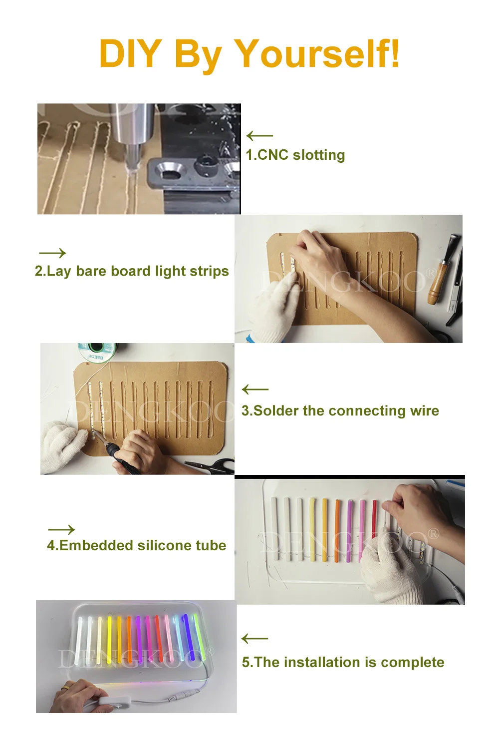 6mm 8mm 12mm S Bendable Separate Newly Flexible Silicone Neon Strip RGB 12V For LED Neon Sign Waterproof IP67 4