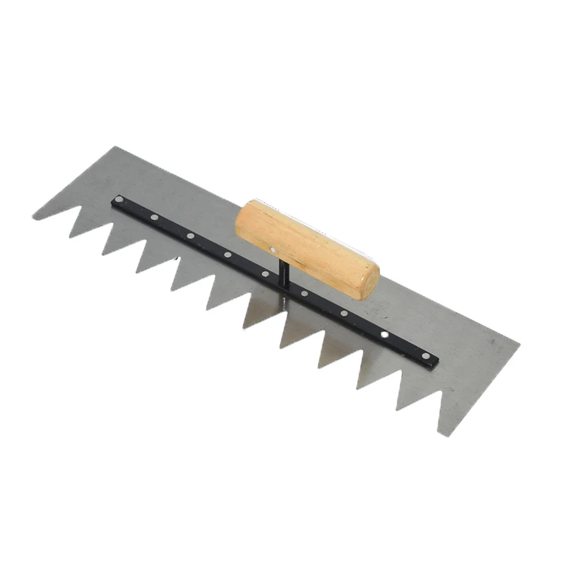 Assorted Notched Tile and Floor Trowel Grade Carbon Steel Trowel .Ergonomic Wood Grip Comfort Handle 3