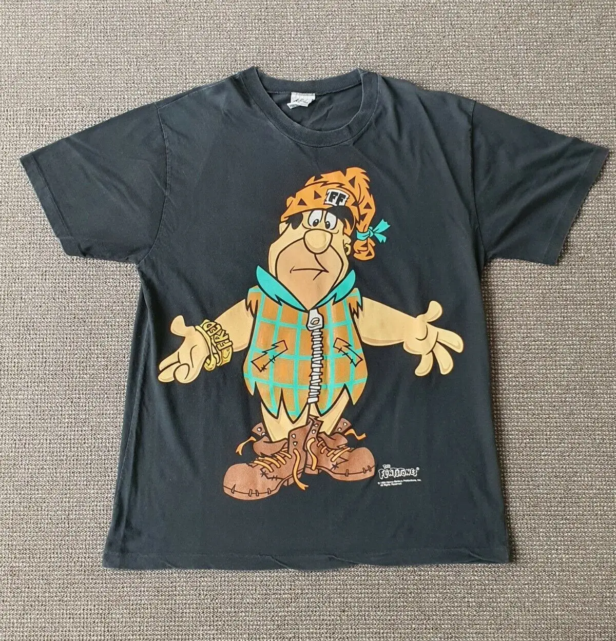 Orecchini Retro Vintage 1994 Australian Fred Flintstone T-Shirt Taglia Xl Top Heavy