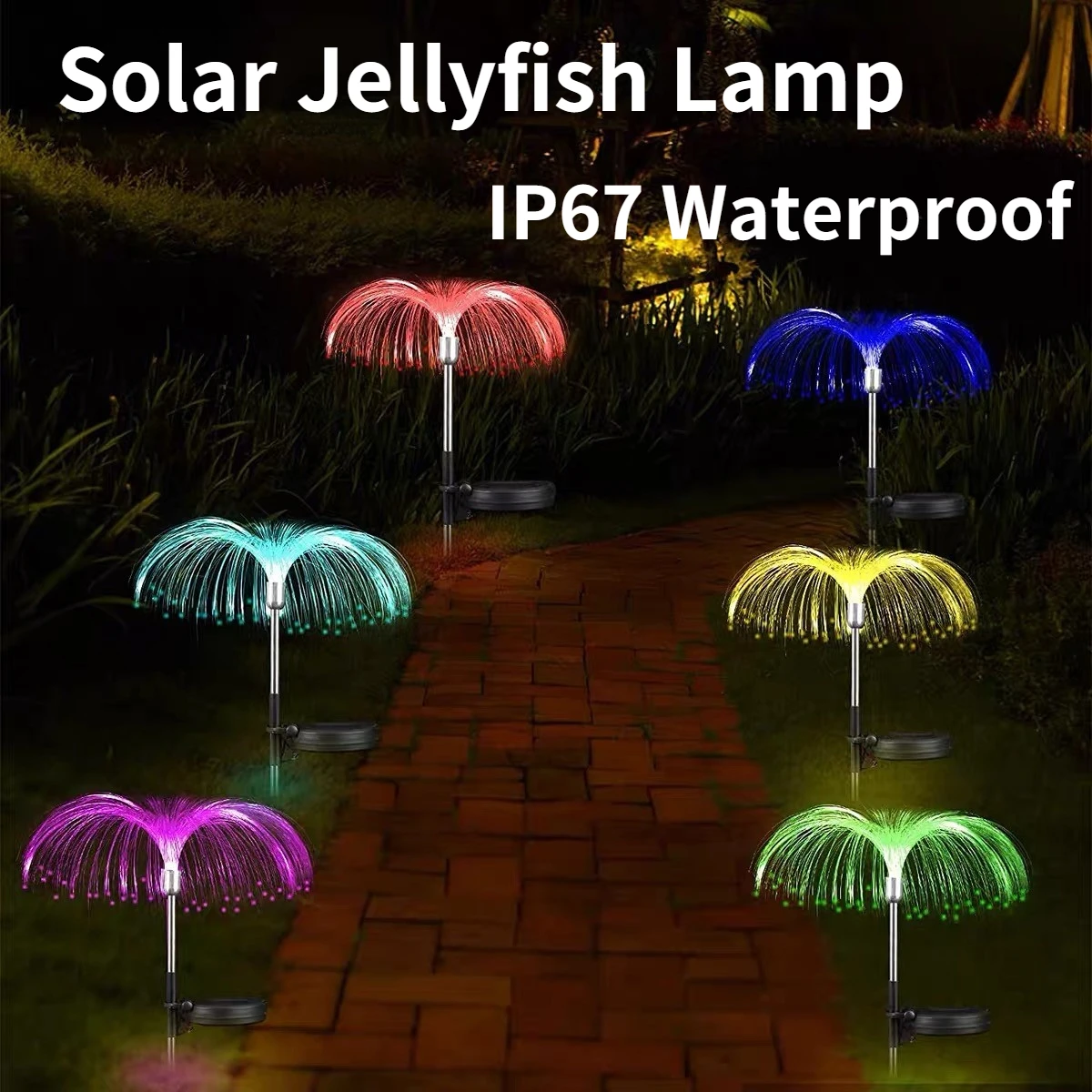 solar powered street lights 6/5/4/3/2/1Pcs Solar Jellyfish Lights LED Outdoor Waterproof Garden Lights Lawn Pathway Street Landscape Light Holiday Decor solar sensor wall light