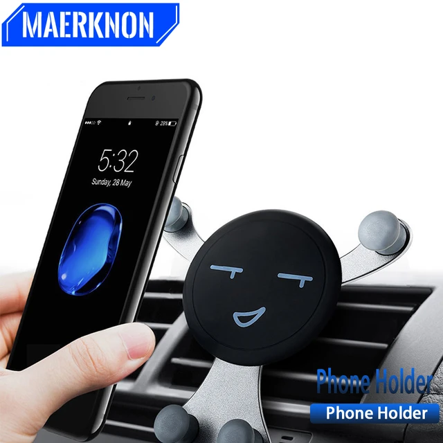 Soporte de coche de gravedad para teléfono, montaje de Clip de ventilación  de aire, soporte móvil para GPS para iPhone 13, 12, 11 Pro, Max, 8, 7,  Xiaomi Redmi, Samsung - AliExpress