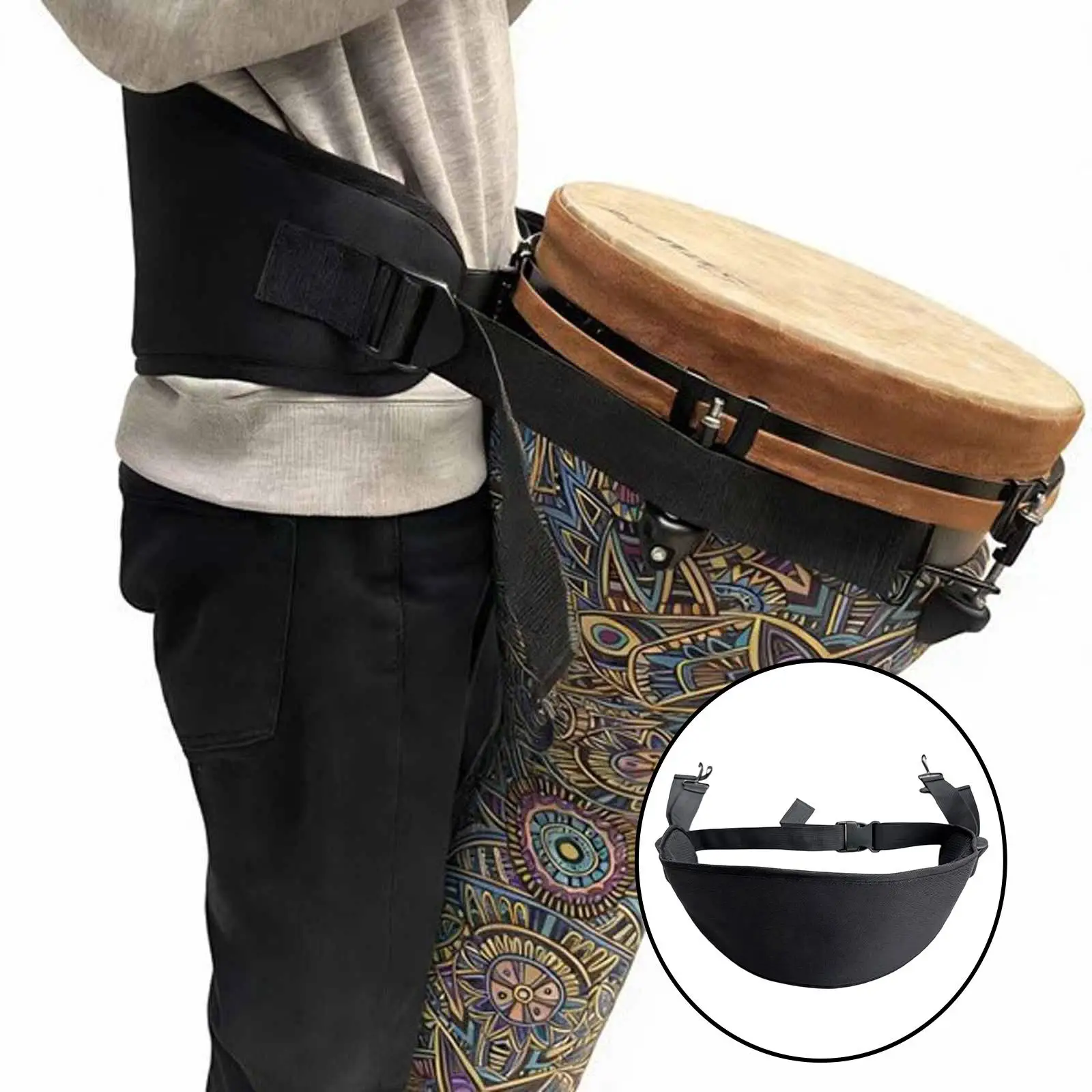 Djembe 허리 스트랩 액세서리 교체 휴대용 스네어 드럼 전문 타악기 벨트 아프리카 핸드 드럼 벨트
