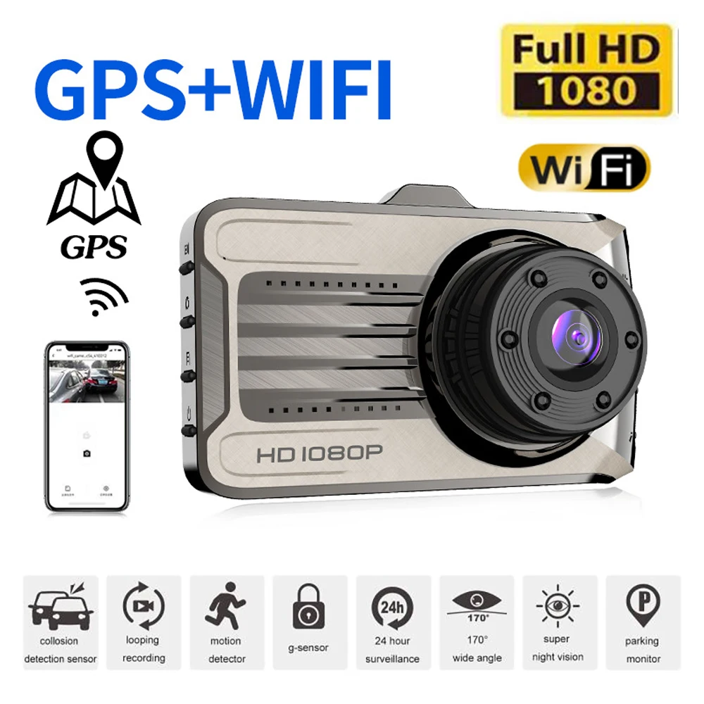 

Car DVR WiFi Dash Cam Full HD 1080P Rear View Vehicle Camera Video Recorder Night Vision Auto Dashcam GPS Logger Car Accessories