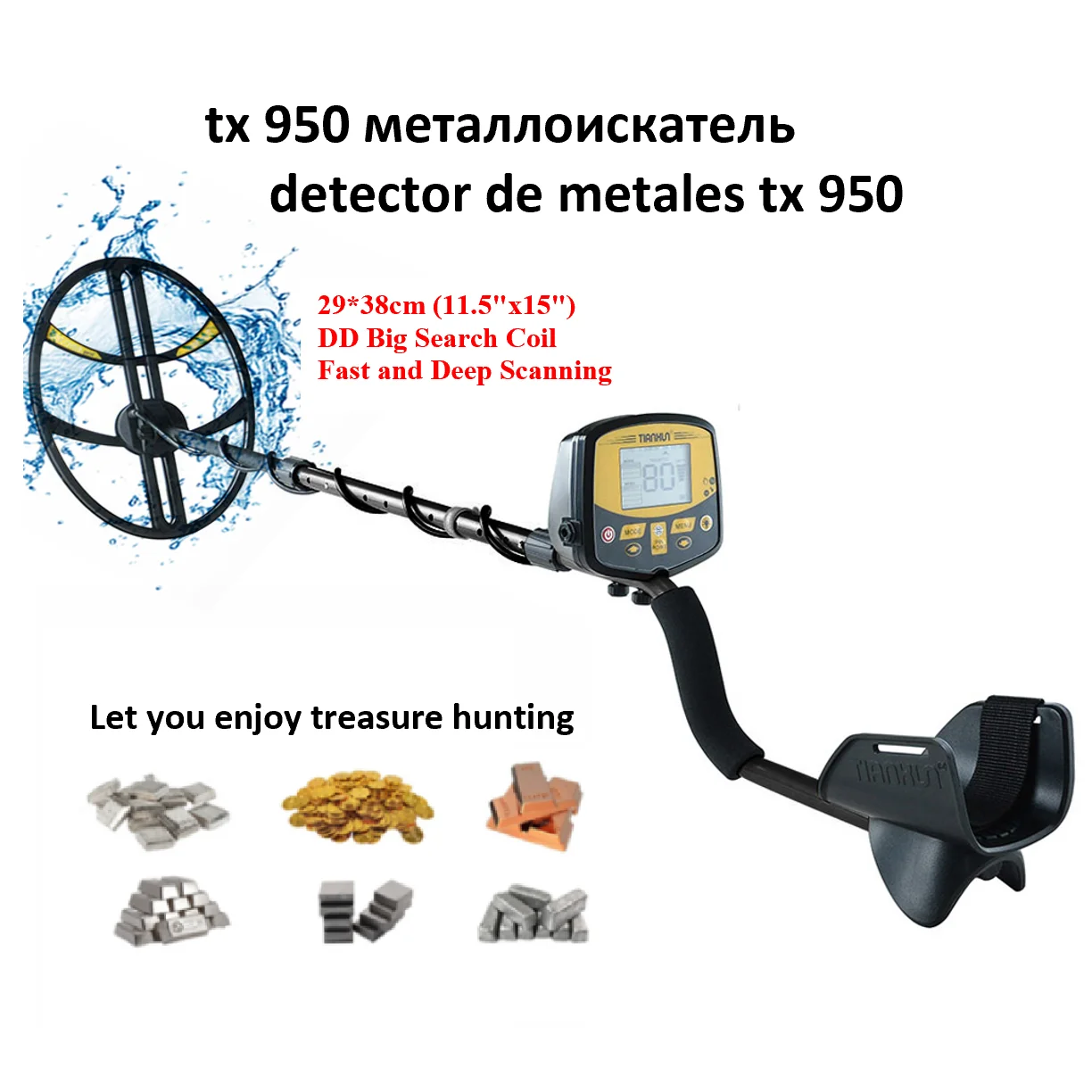 Gold Detector Equipment Tianxun Professional Search Pinpointer LCD Display Handheld Metal Finder High Accuracy Treasure Hunter