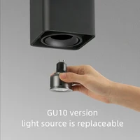 ไอซิลันสีดำสีขาวโคมไฟเพดาน GU10 หลอดไฟดาวน์ไลท์ป้องกันแสงสะท้อนโมเดิร์นสปอตไลท์พื้นผิวห้องนอนห้องนั่งเล่น 2