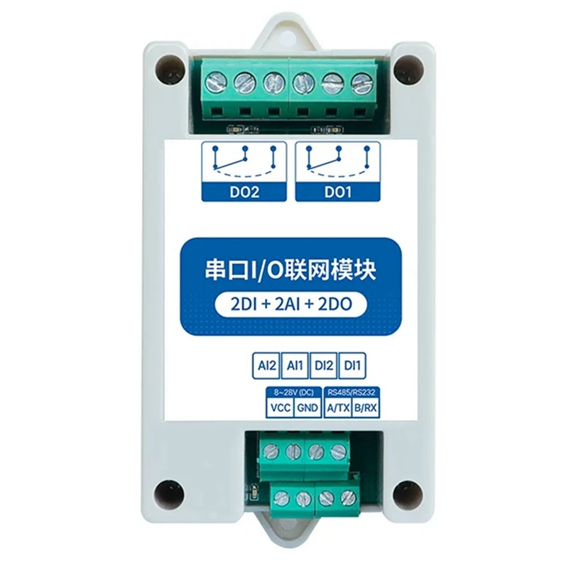 

2X MA01-AACX2220 RS485 2DI+2AI+2DO Modbus RTU I/O Network Modules With Serial Port For PLC/Touch Display 2 Switch Output