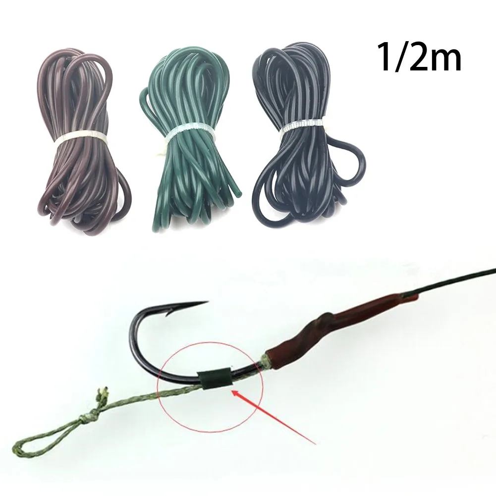 1pc 1m/2m Rig Tubing Carp Fishing Tackle Rubber Anti Tangle Rigs Tube