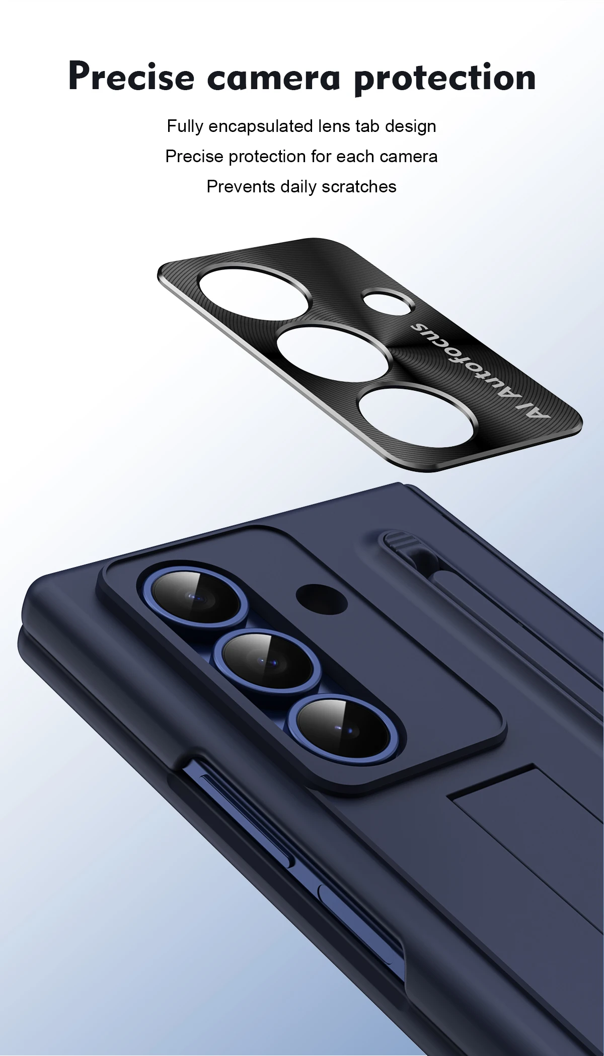 Z Fold7 Invisible Bracket 2in1 Pen Slot Phone Case For Samsung Galaxy Z Fold 7 6 Fold6 with Screen Film Armor Shockproof Cover | Gaffar India