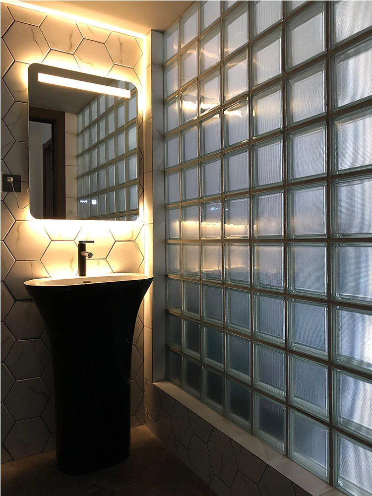 

Pillar type matte black washbasin integrated basin balcony floor mounted pillar basin sink basin