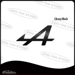 Alpine A Metal Emblem Car Steering Wheel Badge Sticker Decal - Premium Automobile Accessory (A Glossy Black)