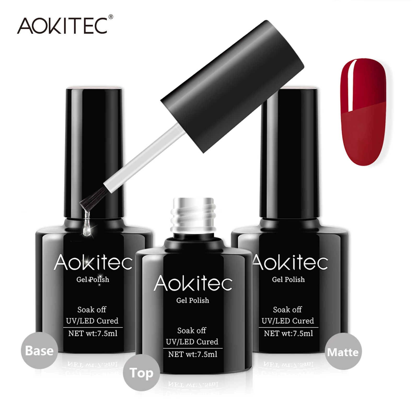 AokitecBaseTopCoatUVGelSetTopCoatFullCoverageColorNail