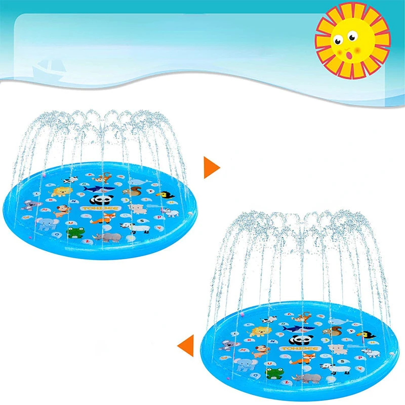 Children's Summer Water Inflatable Toys Pop-up Toys Water Mat Children's Outdoor Spray Mat Garden Lawn Fountain Watering