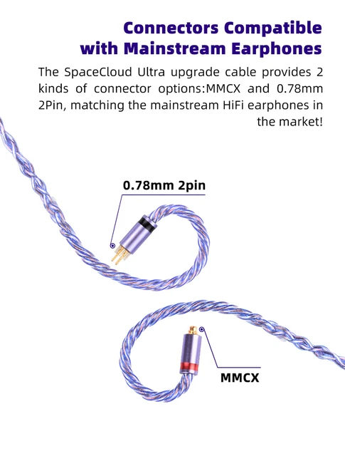 NiceHCK Spacecloud Ultra Flagship Wire Litz 6N Silver Plated OCC+