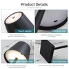 LED Table Lamp Touch Sensor Rechargeable Desktop Night Light Wireless Reading Lamp for Restaurant Hotel Bar Bedroom Decor Light 3