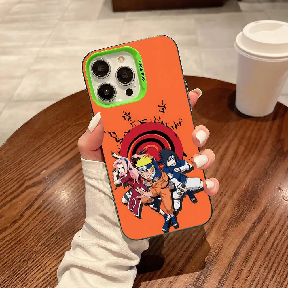 Anime N-NARUTOS Colored Silver Phone Case Cover