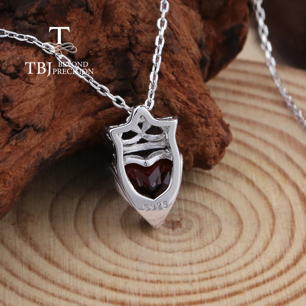 2026, Kronen-Design, 925Er Sterlingsilber, Damenhalskette, Natürlicher Herzanhänger Mit 8,00 Mm Granat, Eleganter Schmuck Für Verlobungsgeschenke Se0F1C79Bf2F54Dad9A9Df0Facb5B49Fbz
