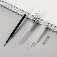 3 Pens 20 Refills Retractable Gel Pens Set 0.5mm ST Tip Quick-Drying Black Red Blue Soft Grip Transparent Design Smooth Writing 4