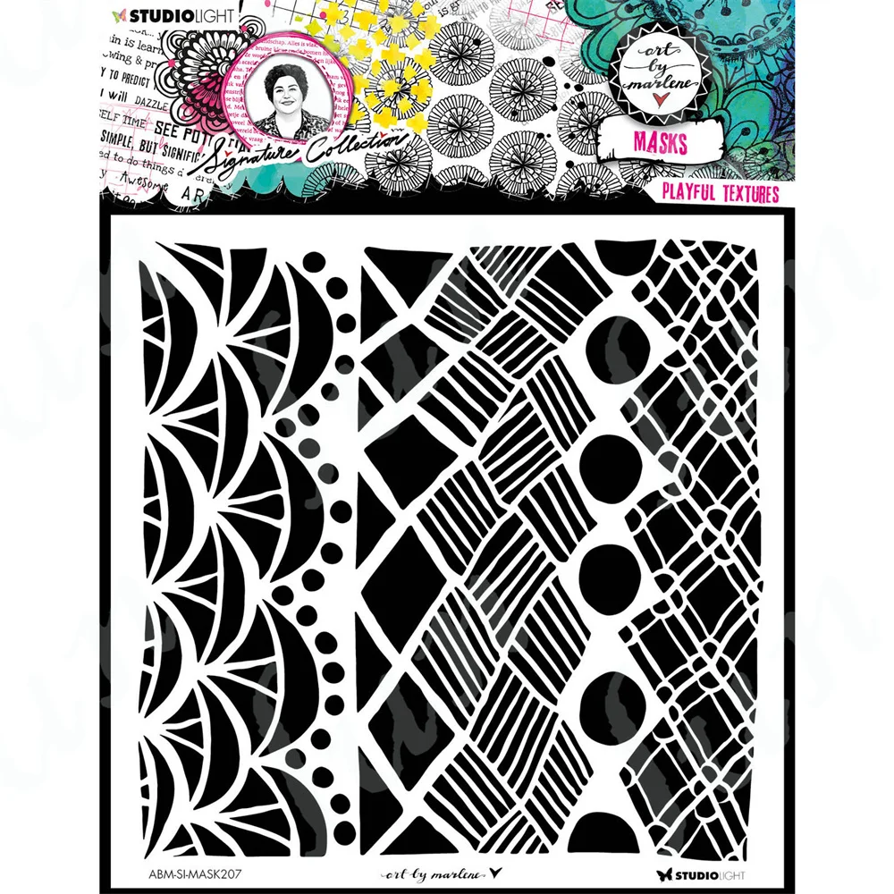 

Scrapbooking Coloring Playful Textures Layering Drawing Stencils for Embossing Molds DIY Making Greeting Card Decoration