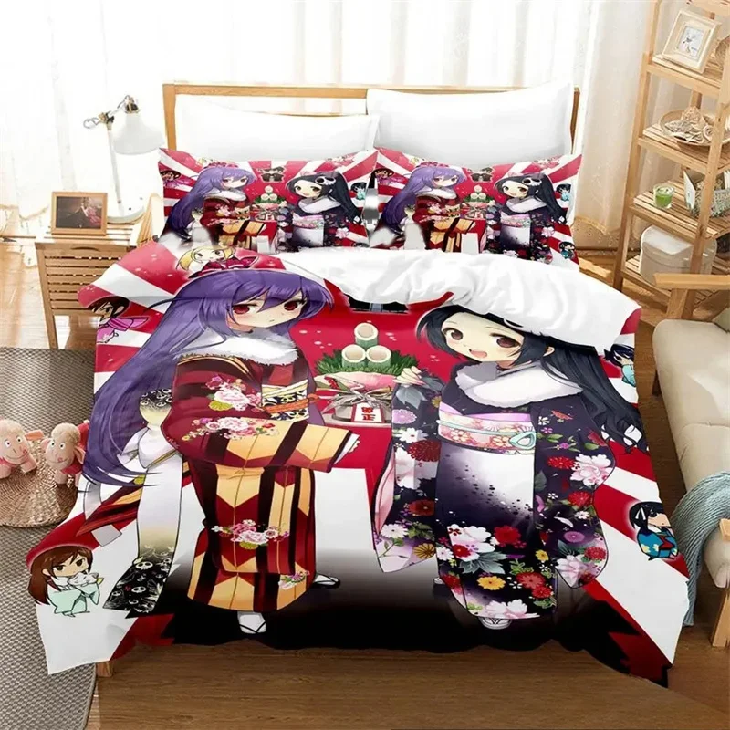 Fashion 3D Print Anime The World God Only Knows Bedding Set Boys Girl Twin Queen King Size Duvet Cover Pillowcase Bed Boys Adult