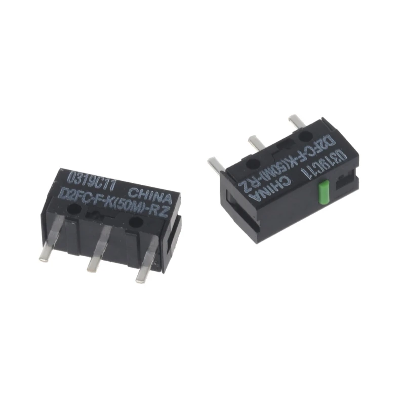 Original Mouse Micro Switch D2FC-F-K(50M)-RZ Green Dot 50 Millions Click Lifetime For Razer 2Pcs mouse micro switch