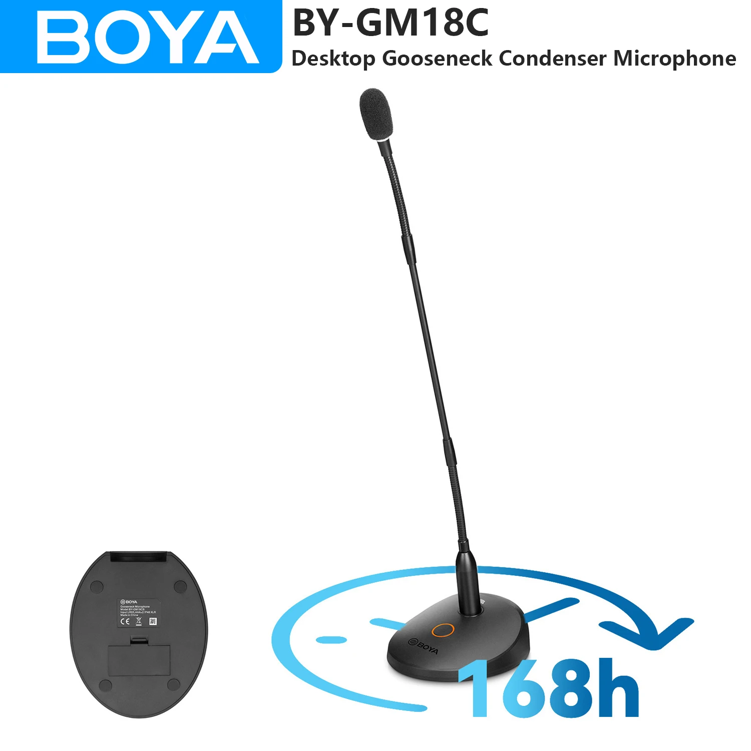 

BOYA BY-GM18C Desktop Gooseneck Condenser Microphone 18" Podium Microphones for Meeting Video Conferences Streaming Lectures