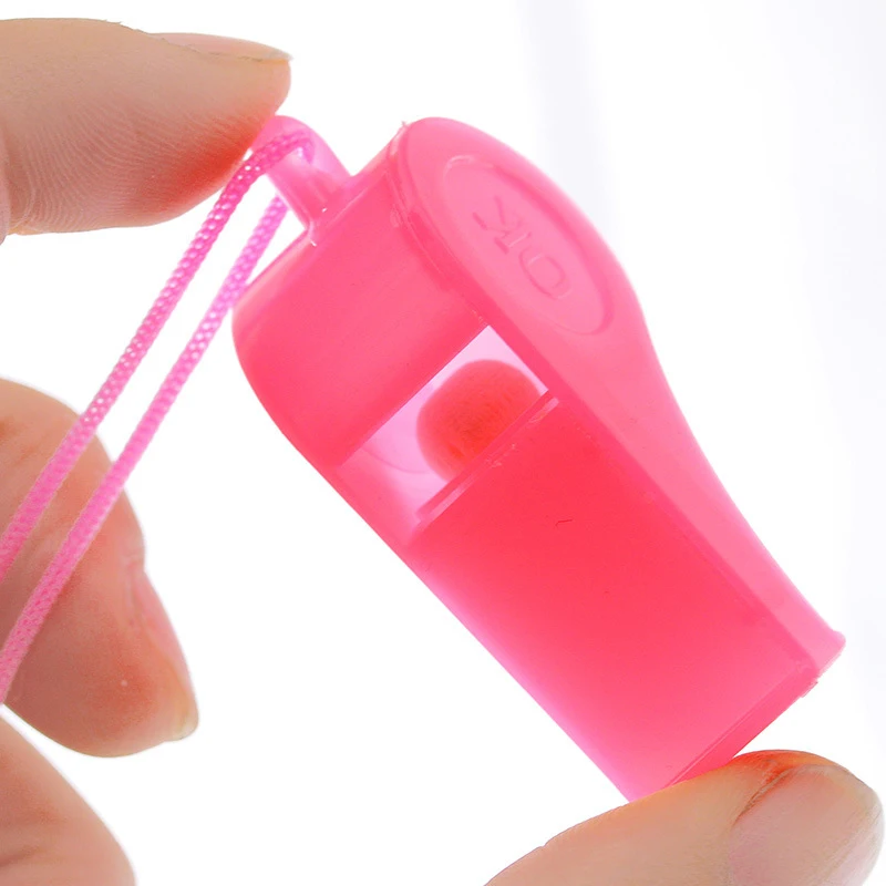 20PCS Mini Whistle With Rope Children Kids Sports Football Soccer Rugby Cheerleading Fans Cheer Whistles Birthday Party Gifts 5