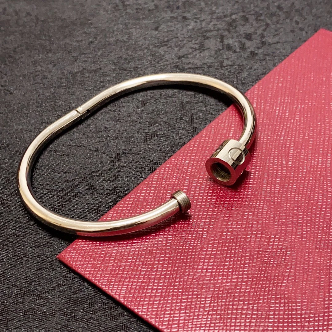 Popular Narrow Twisted Screw Fine Style Bracelet Imported Precision Color Preservation  Dual color bracelet2024 new