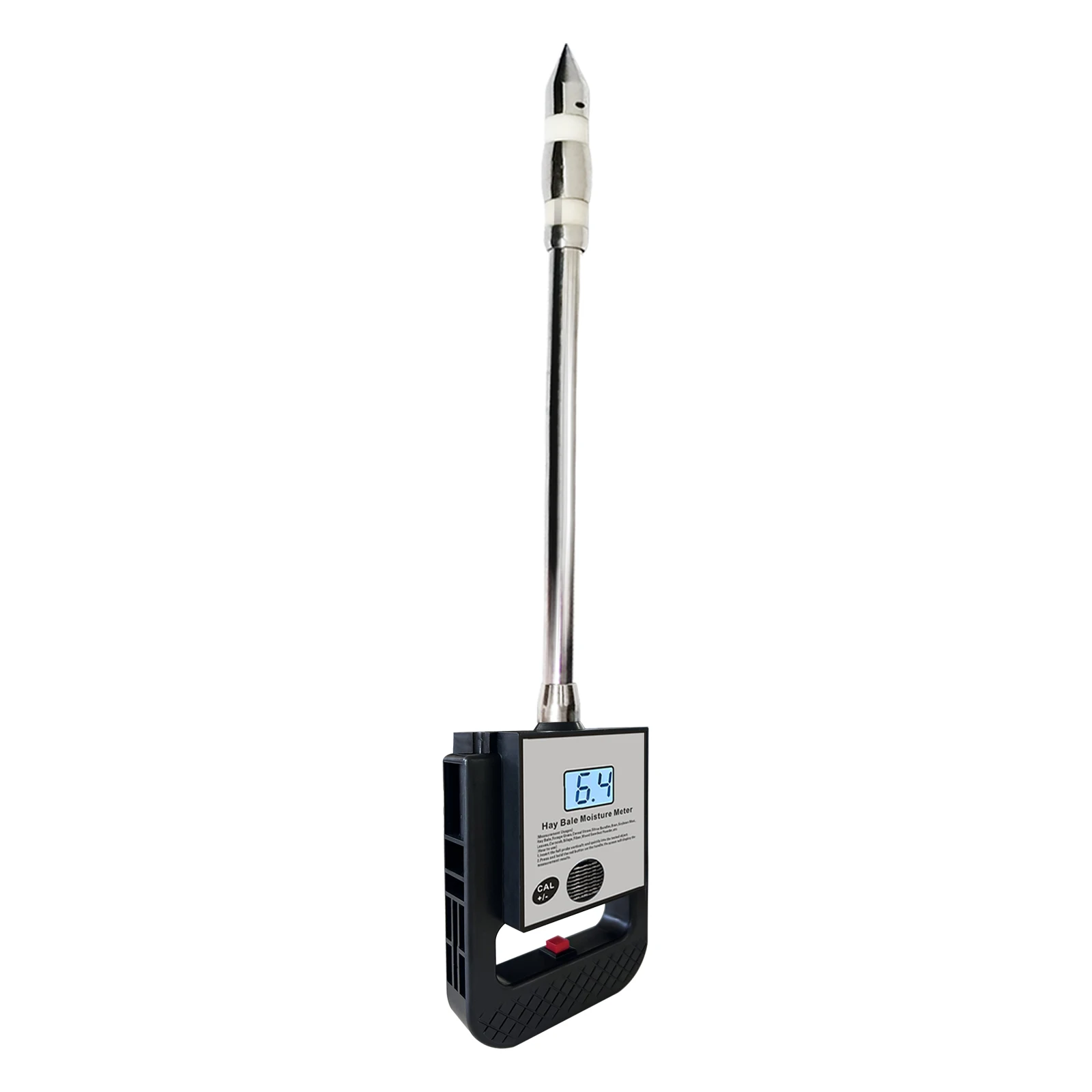 Portable Hay Moisture Tester Meter with Probe for Hay Bale Cereal Straw Bran Forage Grass Alfalfa Leymus Chinensis Testing Fibre