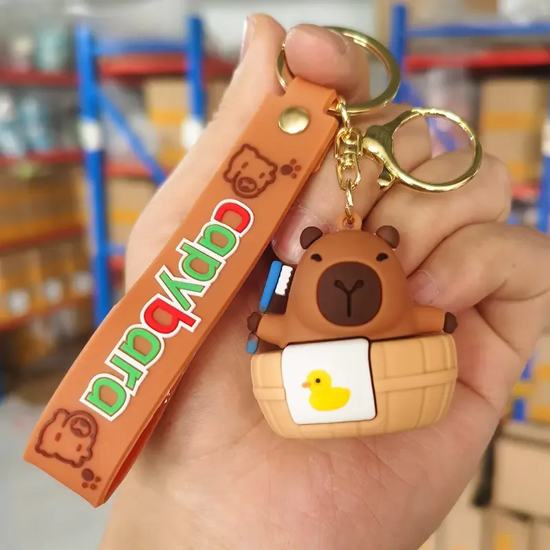 Capybara Keychain - Cute Cartoon Charm