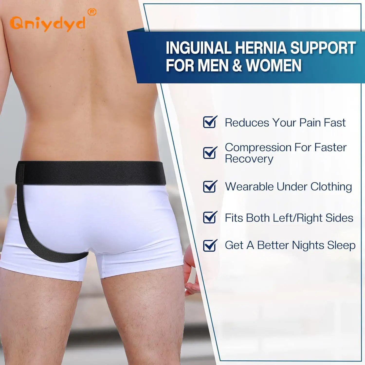 Inguinal Hernia Belt Truss Sports Hernia Support Brace with Removable Compression Pad for Pain Relief And Recovery 5