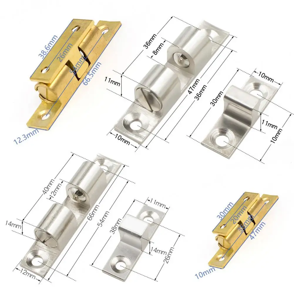 Door Catches Closing Latch Wardrobe Snapper Spring Ball Catch Door Snapper Security Cupboard Latch with Free Screws Anti-rust Door