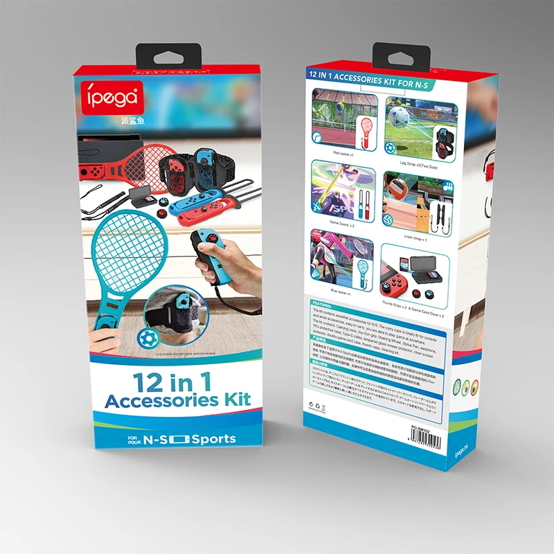 Ipega PG-SW102 Switch Accessories Kit For Nintendo Switch Joycon Game Controller Handle Grip Strap Joy con Sports Wrist 12 in 1