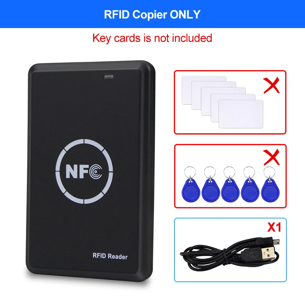 RFID Duplicator Copier 125KHz 13.56MHz NFC Smart Card Reader