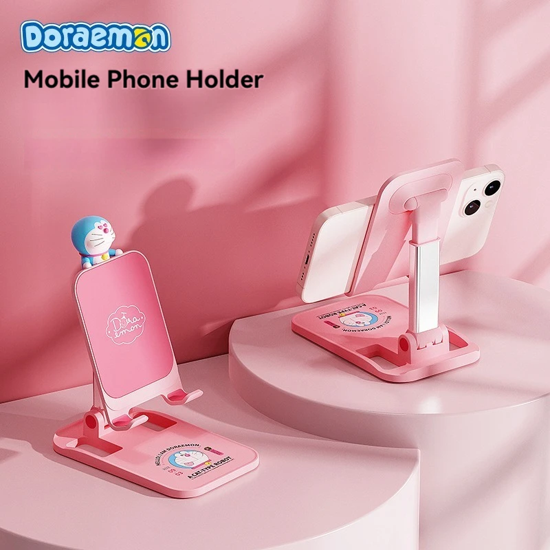 Doraemon Home Desktop Aluminum Alloy Live Mobile Phone Stand Multi-functional Folding Mobile Phone Lazy Stand