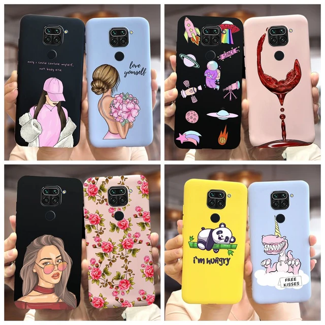For Xiaomi Redmi Note 9 Case Stylish Pretty Girls Cartoon Soft Silicone  Cover Case For Redmi