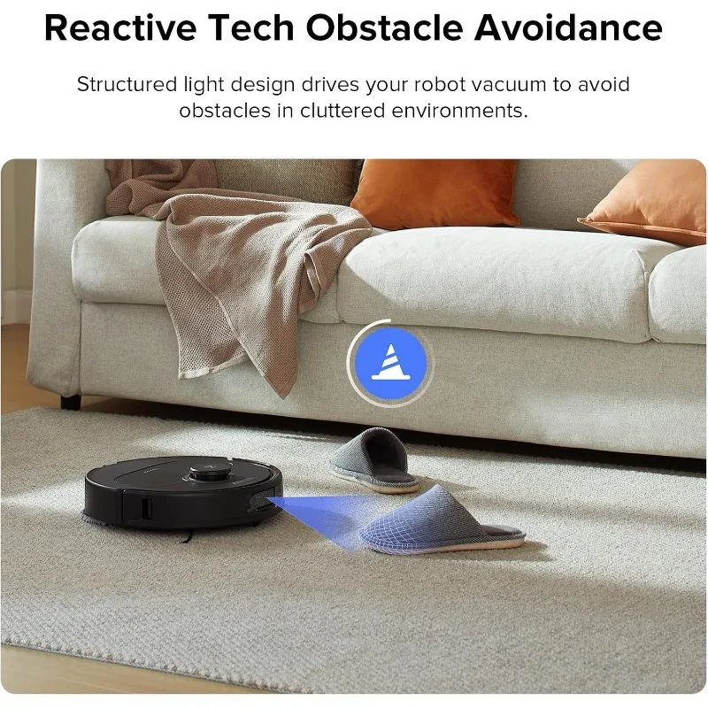 roborock Qrevo Plus Robot Vacuum Mop with FlexiArm Design Edge Mopping,Self-Emptying,10 mm Liftable Mops,Auto Mop Washing&Drying