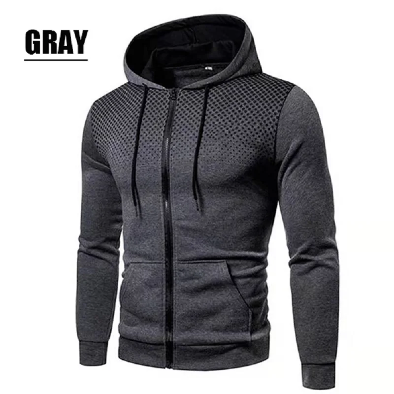 Zip Up Hoodie Autumn and Winter Casual for Men All Elite Wrestling with Pocket Printing Sweater Sportwear