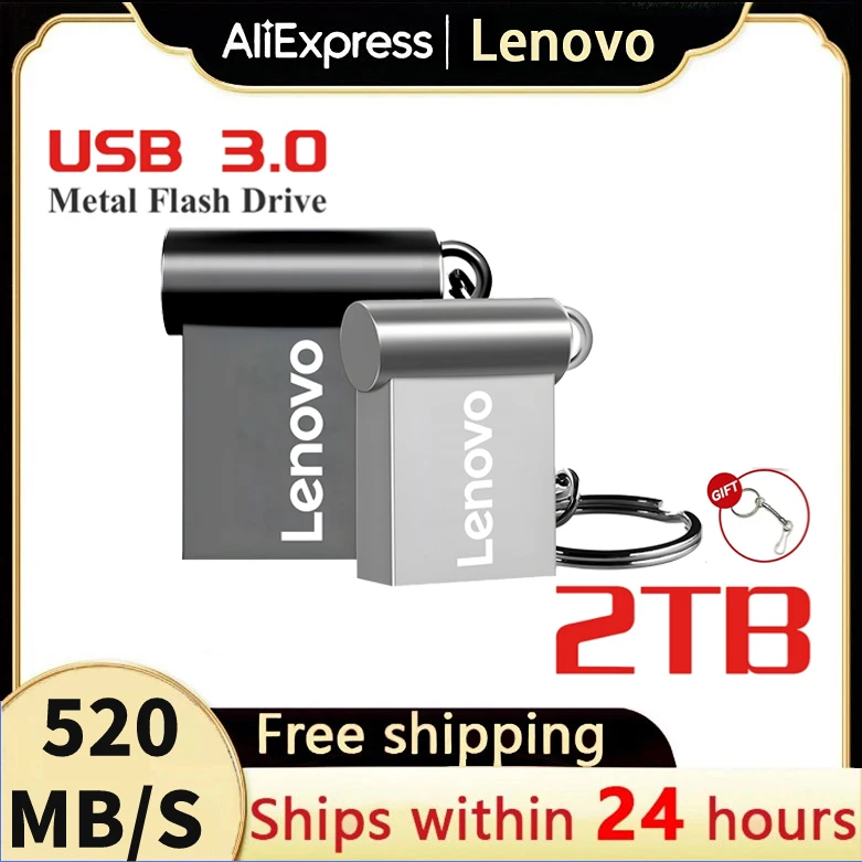 Lenovo Super Mini Usb 3.0 Pendrive 128Gb 512Gb Chiavette Usb Portatili 1Tb Pen Drive Impermeabile Usb Memoria Stick Regalo Per Pc