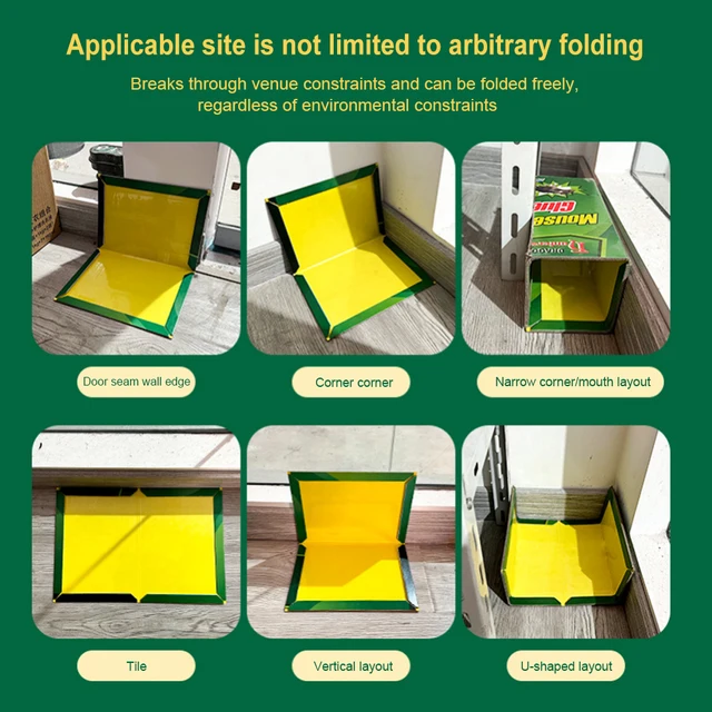 1/2Db Egér Tábla Ragacsos Egerek Ragasztócsapdája Nagy Hatékony Rágcsáló Patkány Kígyóhibák Fogó Kártevőirtás, Nem Mérgező Környezetbarát - Image 4