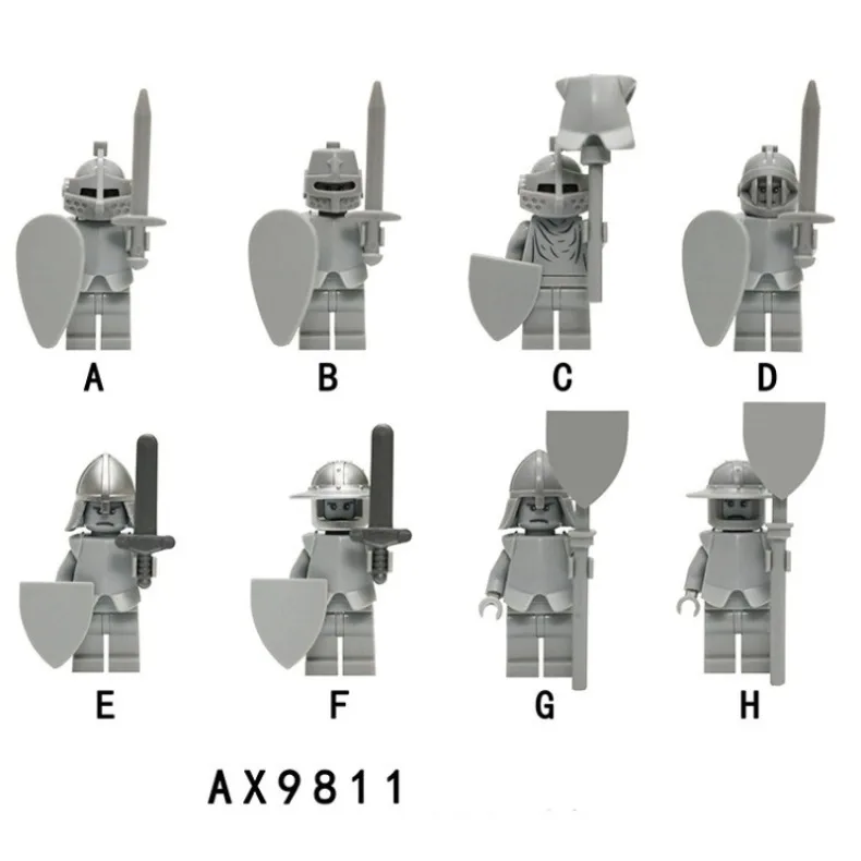 MOC-Bausteine, Bausteine im mittelalterlichen Stil, Menschenähnliche Figuren, Party- und Geburtstagsgeschenke, Spielzeug für Kinder, Zeichentrickfiguren – Detail 11