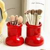 Ins Cute Little Red Boots Pen Holder,Plastic Student Desktop Vase Multifunctional Makeup Brush Storage Box.pencil Holder Office 2